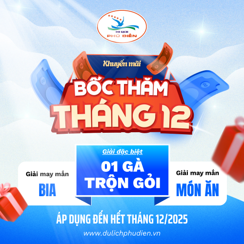 Tháng 12 Bùng Nổ – Bóc Thăm Trúng Quà Mỗi Ngày Tại Phú Điền!