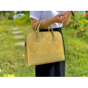 Cặp Laptop Cỏ Bàng 14" Thủ Công Chống Sốc | Thảo Điền Phú Mỹ