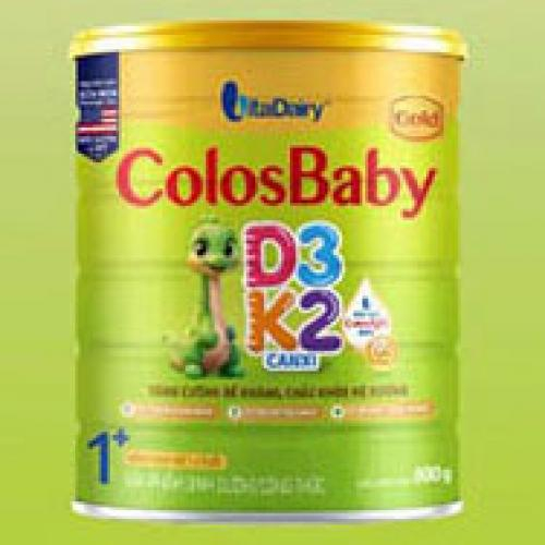 Sữa Bột ColosBaby Gold D3K2 1+ Lon 800gr (1-2 Tuổi)